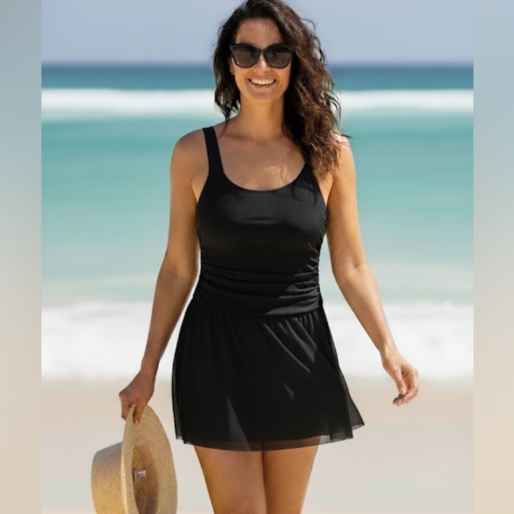 Sleek Black One Piece Swimsuit